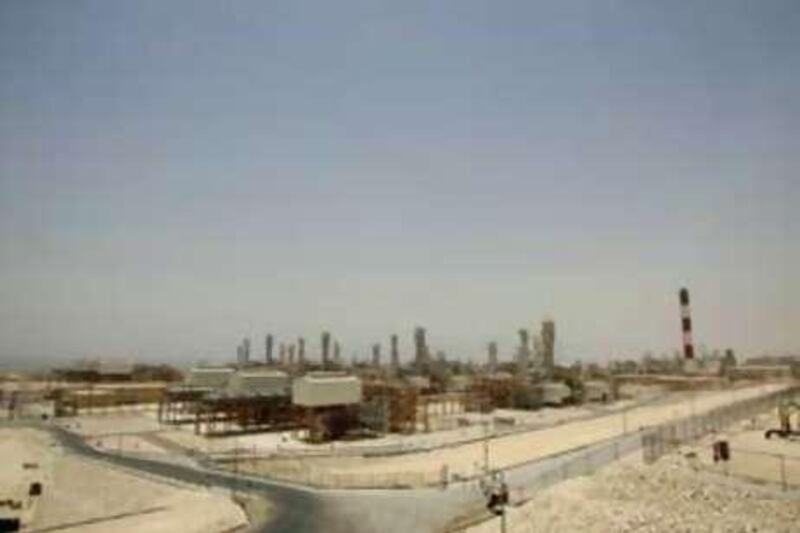 A general view shows the massive South Pars gas field development phases 6, 7 and 8 onshore facilities in the Iranian Gulf coastal town of Assaluyeh.