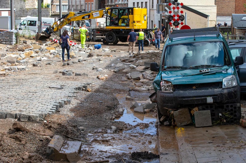 Dinant, in Belgium, has suffered severe flooding.