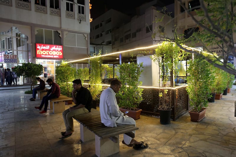 Dubai, United Arab Emirates - June 28th, 2018: Standalone and Photo project. Street photography of the Old town at night. Thursday, June 28th, 2018 in Bur Dubai, Dubai. Chris Whiteoak / The National