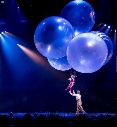 Cirque du Soleil’s new performance, Fuzion, is set to begin on the first day of Eid Al Fitr on May 2 in Jeddah. Photo: Saudi Press Agency