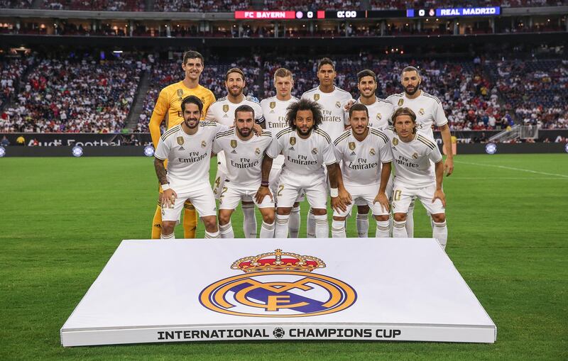 The Real Madrid side before kick-off. Reuters