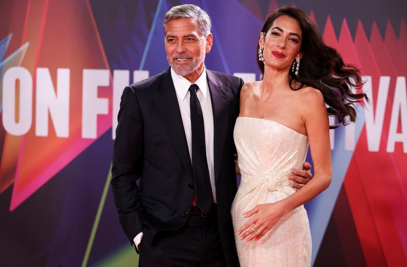 The Clooneys at the 2021 BFI London Film Festival. Reuters