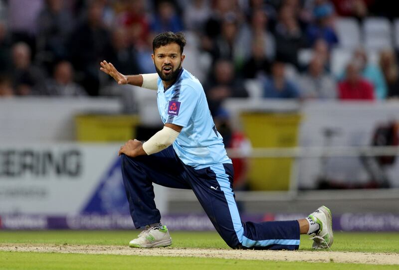 Azeem Rafiq playing for Yorkshire in 2017. Getty Images