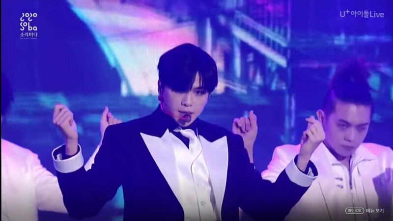 Kang Daniel  performing at the 2020 Soribada Best K-Music Awards. YouTube