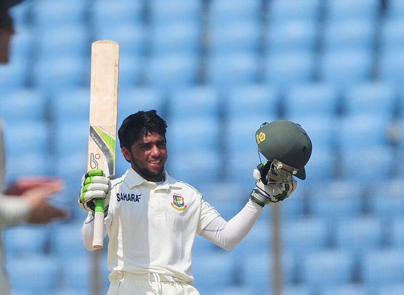 Mominul Haque registered his first century on Friday, falling just 19 shy of a double with 181 against New Zealand. Munir uz Zaman / AFP