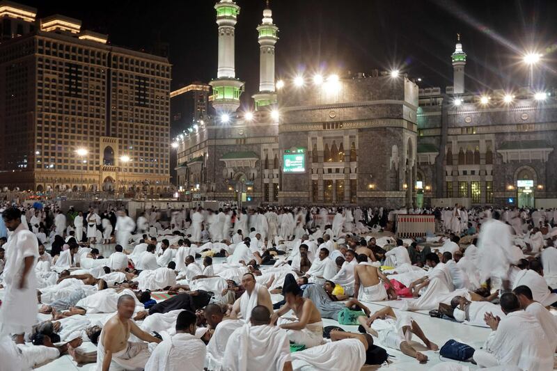 Muslim pilgrims gather in the holy city of Mecca early on August 30, 2017 before heading to Mina for the start of the annual Hajj pilgrimage in Saudi Arabia.
For the faithful it is a deeply spiritual journey, which for centuries every capable Muslim has been required to make at least once in their lifetimes. In the age of social media and live video streaming, it's now also an experience to be shared in real time. / AFP PHOTO / KARIM SAHIB