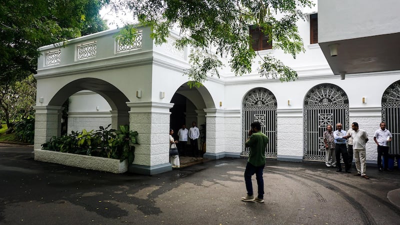 Around the compound of the ousted PM Ranil Wickremesinghe in Clombo, Sri Lanka. Jack Moore / The National
