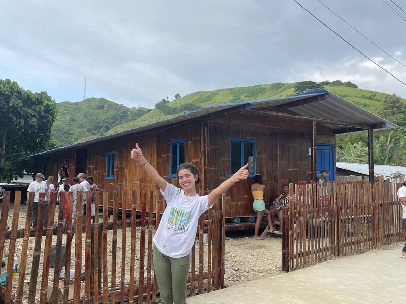 Francesca Fadel, who lives in Abu Dhabi, organised the building of a new home for a vulnerable family in Esmeraldas, Ecuador