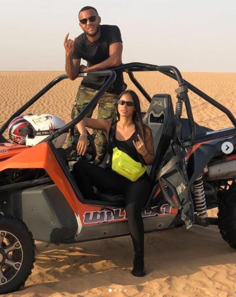 Southampton's Ryan Bertrand in the UAE desert. Courtesy Ryan Bertrand / Instagram
