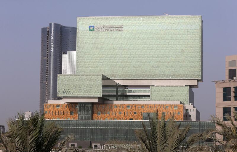 ABU DHABI , UNITED ARAB EMIRATES Ð May 31 , 2015 : Outside view of the Cleveland Clinic on Al Maryah Island in Abu Dhabi. ( Pawan Singh / The National ) For News Stock
 *** Local Caption *** PS3105- CLEVELAND CLINIC22.jpg