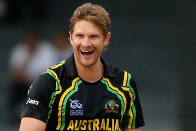 Australia all-rounder Shane Watson in action during the Twenty20 World Cup