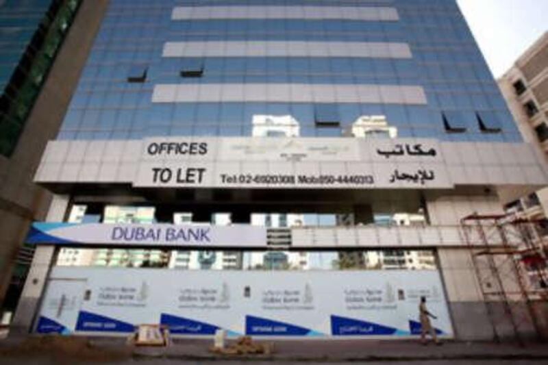 A new Dubai Bank office under construction in Airport Road, Abu Dhabi.