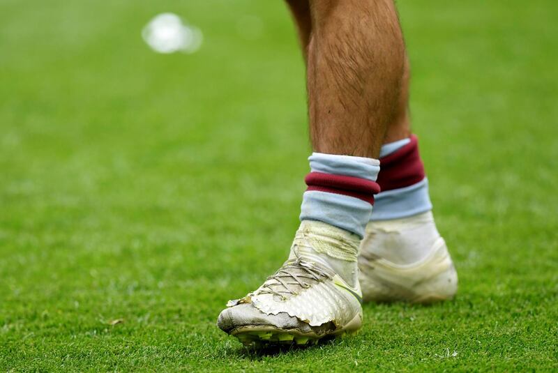 Jack Grealish's boots after the game. Action Images via Reuters