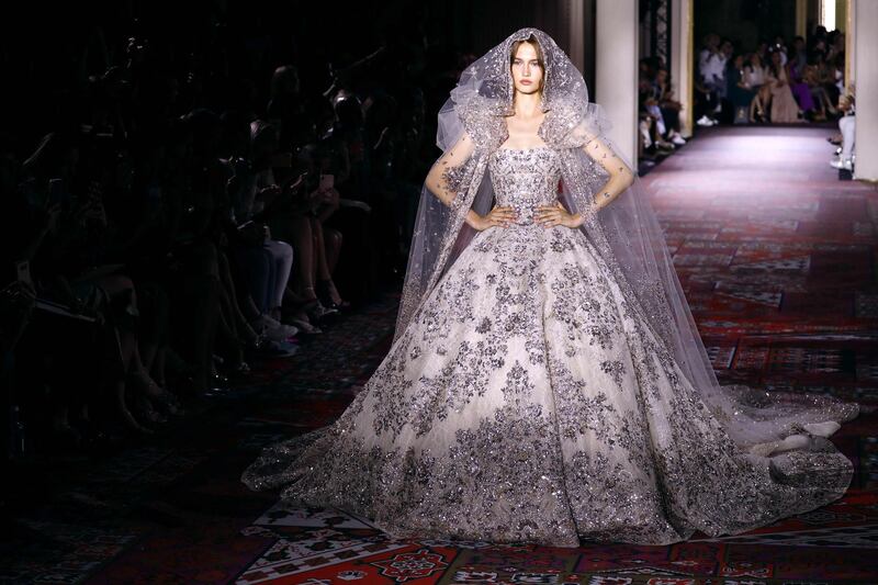 &nbsp;Zuhair Murad Fall-Winter 2019/2020 Haute Couture collection. AFP
