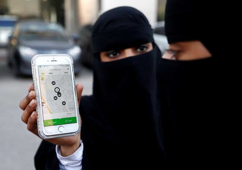 A Saudi woman shows the Careem app on her mobile phone in Riyadh, Saudi Arabia, January 2, 2017. Picture taken January 2, 2017. REUTERS/Faisal Al Nasser - RC1843804A00