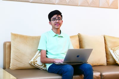 Dubai-based teenager Shloak Gehani opened demo accounts on financial platforms investing.com and eToro two years ago to practise trading. Pawan Singh / The National