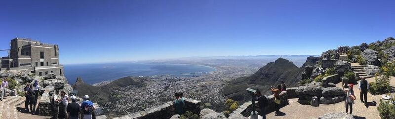 A panorama shot taken with a Lumia 930 from the top of Table Mountain in South Africa, overlooking Cape Town. Smartphones such as the Lumia 930 boast cameras that can capture photos at up to 20 megapixels.