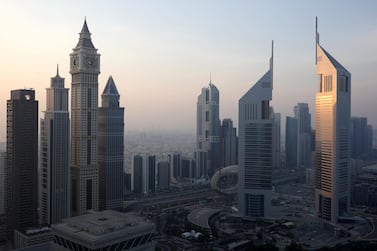 Emirates Towers among other high-rise towers in Dubai. Reuters