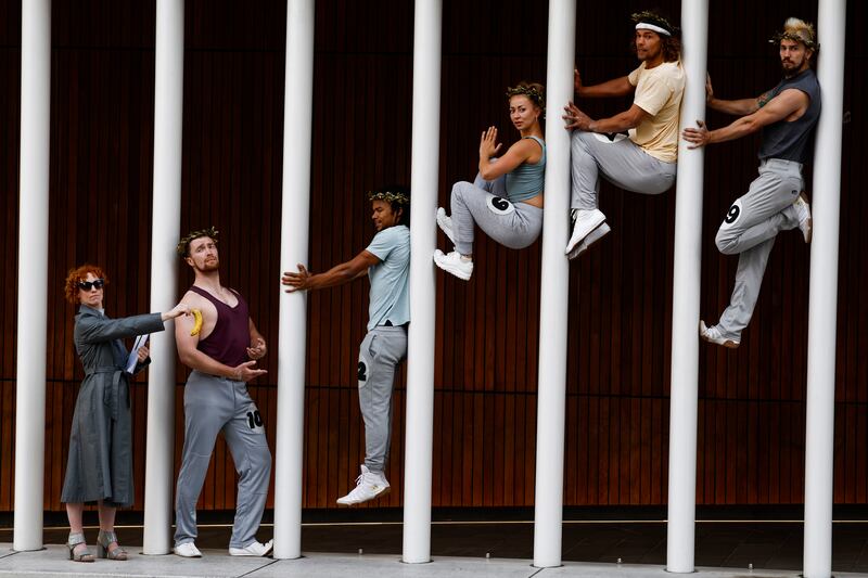 Artists from Barely Methodical Troupe brought their show Kin to the Assembly Rooms. Getty Images