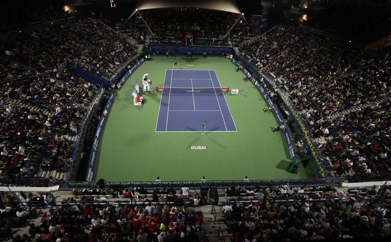 A general view of the court as Federer competes against Fucsovics. AFP