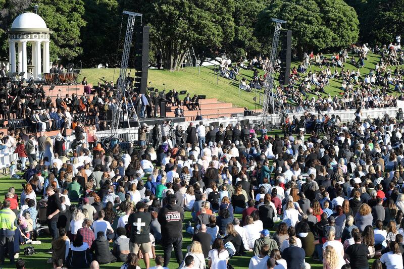 Crowds gather at the Wellington Vigil held at the Basin Reserve on March 17, 2019, Wellington, New Zealand. Getty Images