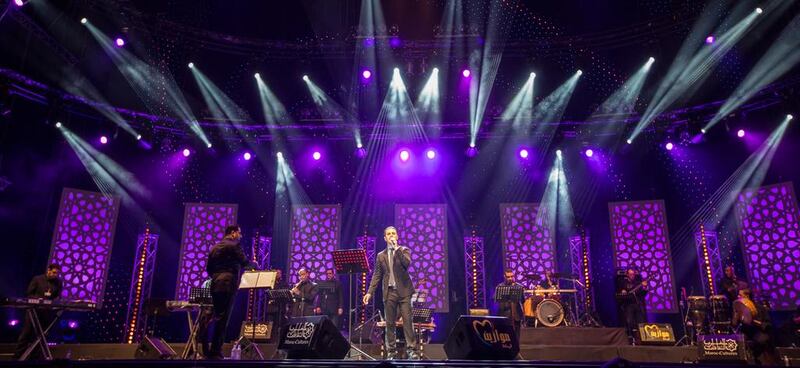 Wael Jassar performing at the 13th Mawazine Rhythms of the World music festival in Rabat on May 31. Photo by Karim Tibari