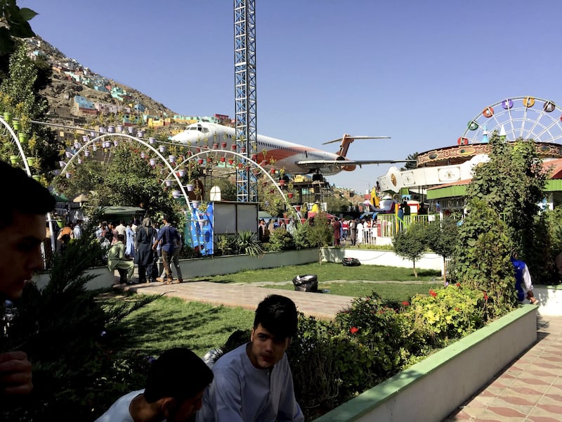 A decommissioned commercial plane installed at Park Shahr, Afghanistan’s only amusement park, in Kabul has attracted the attention of thousands of visitors