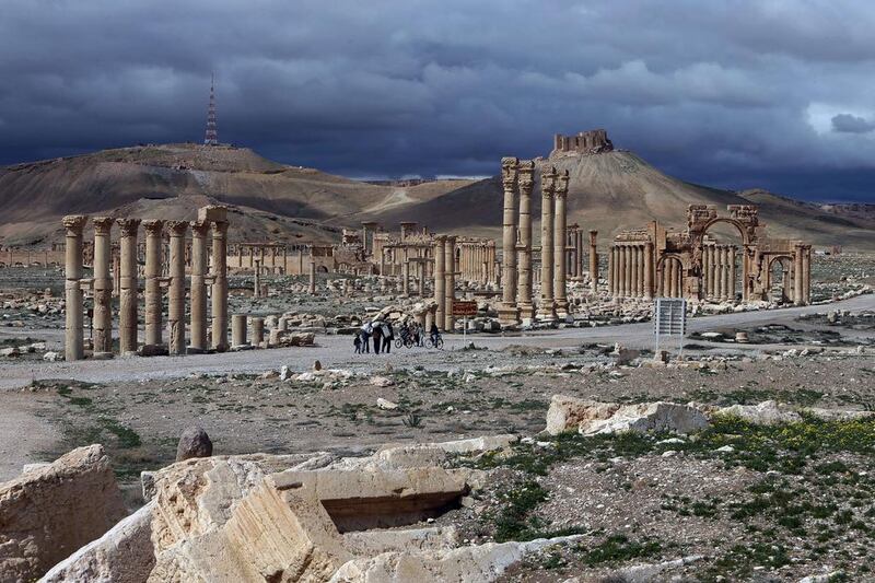 As the Roman Empire faced internal political instability in the third century, Palmyra took the opportunity to declare its independence. File photo from March 14, 2014 shows the citadel of the ancient Palmyra. Joseph Eid / AFP Photo