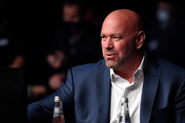 ABU DHABI, UNITED ARAB EMIRATES - JULY 12: UFC president Dana White looks on during the UFC 251 event at Flash Forum on UFC Fight Island on July 12, 2020 on Yas Island, Abu Dhabi, United Arab Emirates. (Photo by Jeff Bottari/Zuffa LLC)