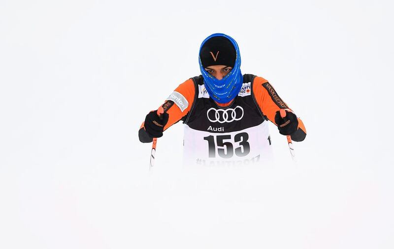 Venezuela’s Adrian Solano competes during the Men’s 1.6-kilometre Sprint Free qualification at the FIS Nordic Ski World Championship in Lahti. Jonathan Nackstrand / AFP / February 23, 2017