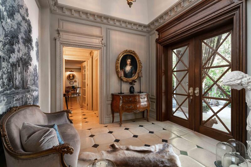 Artwork, fabrics and wallpapers were sourced directly from Europe, predominantly from France. Courtesy Luxury Property