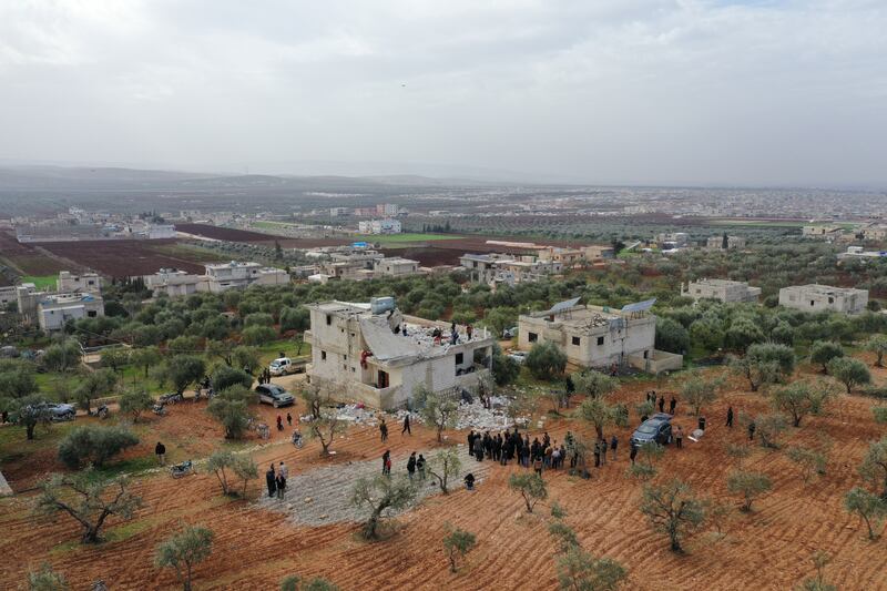 A building is completely destroyed. Reuters