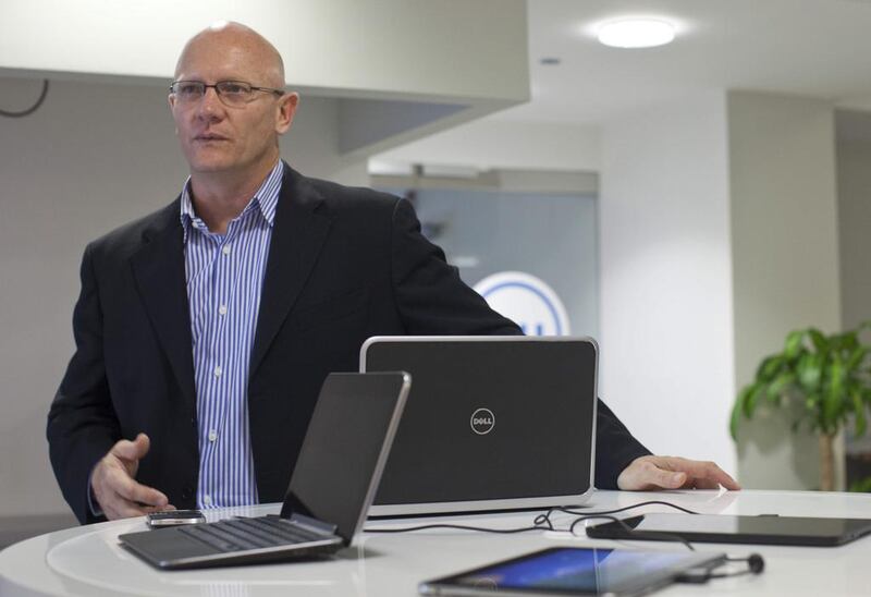 Dave Brooke, the general manager of Dell Middle East, says the briefing centre will give customers a hands-on experience. Razan Alzayani / The National