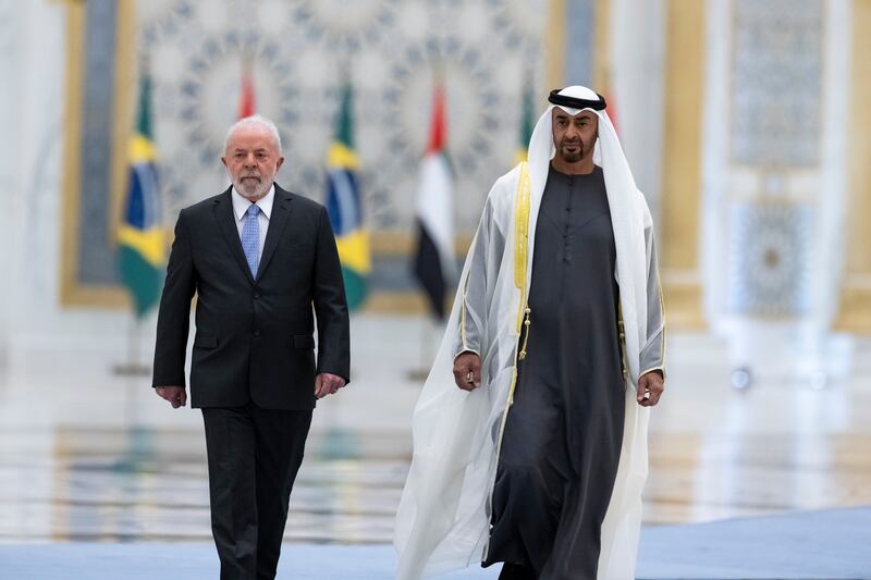 The two presidents at Qasr Al Watan