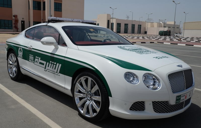 May 5, 2013 - provided photo of the  Bentley Continental GT owned by the Dubai Police 

Courtesy Dubai Police 