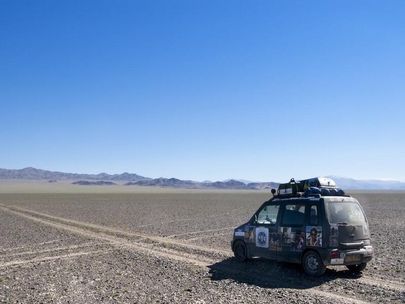 Finding our own way to Ulaangom, Unknown, Mongolia. Courtesy William Harbidge