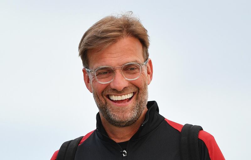 A handout photo made available by the UEFA of Liverpool manager Juergen Klopp arriving ahead of the UEFA Champions League final at IEV Airport in Kiev, Ukraine.  EPA / UEFA / HANDOUT