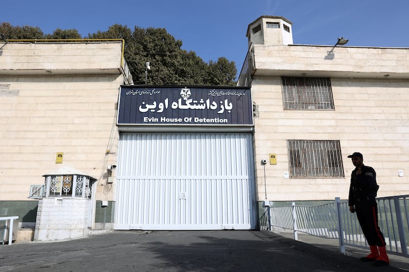 A view of the entrance of Evin prison in Tehran, Iran on October 17. Reuters