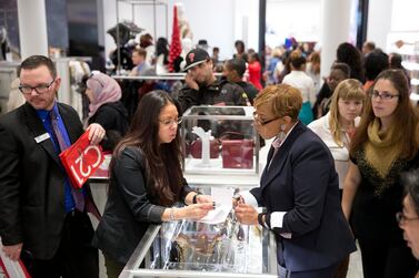 Shoppers at a Century 21 department store, which filed for Chapter 11 bankruptcy and is winding down its business. AP  