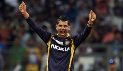 Kolkata Knight Riders' Sunil Narine will be useful as much for his batting as for his bowling. Indranil Mukherjee / AFP