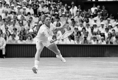 Boris Becker was just 17 years old when he won his first Wimbledon men's singles title in 1985. Bob Thomas / Getty Images