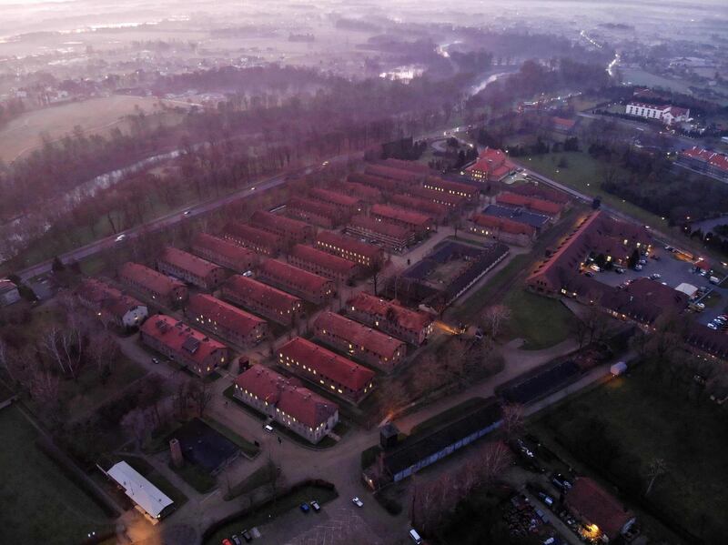 Buildings of Auschwitz I, which were part of former German Nazi death camp Auschwitz-Birkenau.  AFP