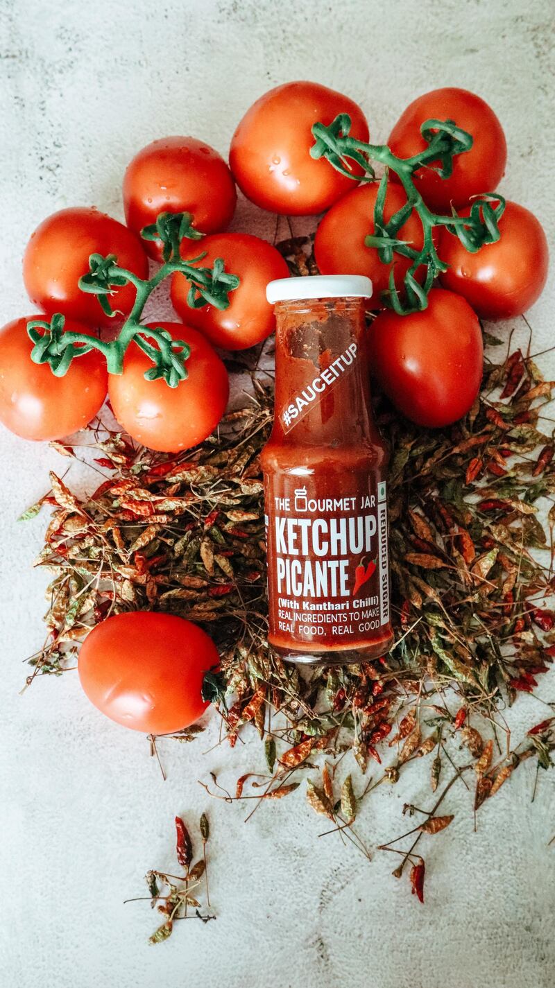 Low-calorie Ketchup Picante, made from Roma tomatoes and kanthari chillies, from The Gourmet Jar and available at Hayawiia