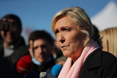 Leader of French far-right party Rassemblement National and presidential candidate Marine Le Pen is struggling to get significant backing ahead of the country's presidential elections. AFP