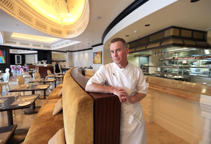 Celebrity Chef Gary Rhodes at his newest restaurant, Rhodes 44 at St Regis Abu Dhabi, Corniche in Abu Dhabi. Ravindranath K / The National