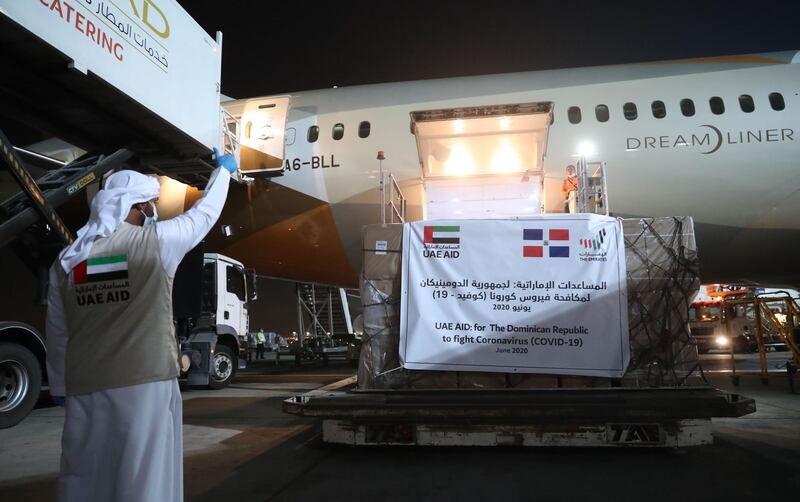 ABU DHABI, 15th June 2020 (WAM) – In line with the directives of the UAE's wise leadership on the need to provide urgent support in the field of health to brotherly and friendly countries, the UAE today sent an aid plane carrying seven metric tons of medical supplies to the Dominican Republic. Wam