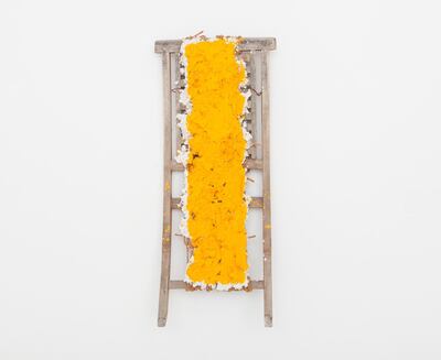 Hassan Sharif's 'Cadmium Yellow No. 2' from 2014. Courtesy Jean-Paul Najar Foundation