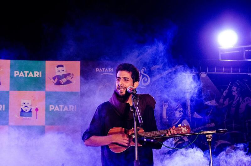 Mehdi Maloof of Islamabad performs at a concert in Lahore to celebrate the launch of Patari Aslis, an album sponsored by the Pakistani music streaming service, Patari. Courtesy Maryam Reza 