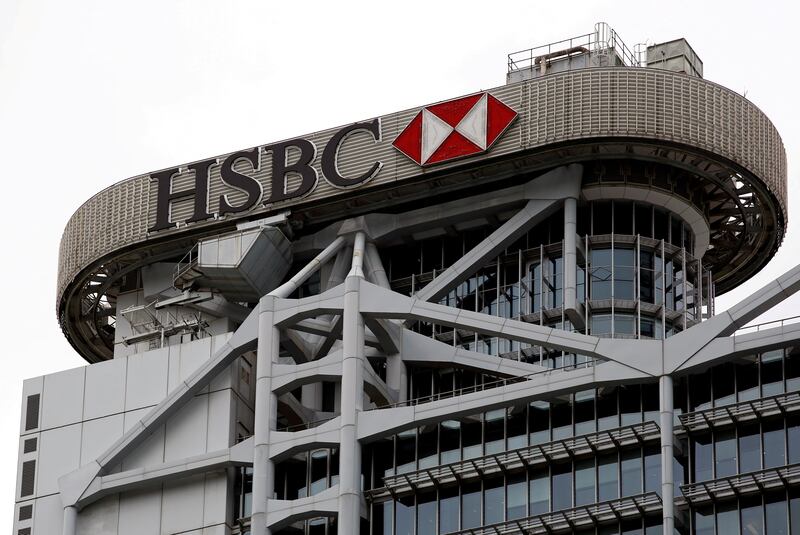 HSBC's headquarters in Hong Kong, China. The lender said its outlook on revenue remained positive. Reuters