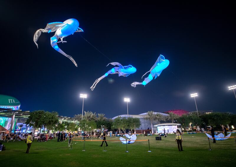 The Lumineoles provide visitors with a magical immersive experience at Al Forsan Park. Victor Besa / The National